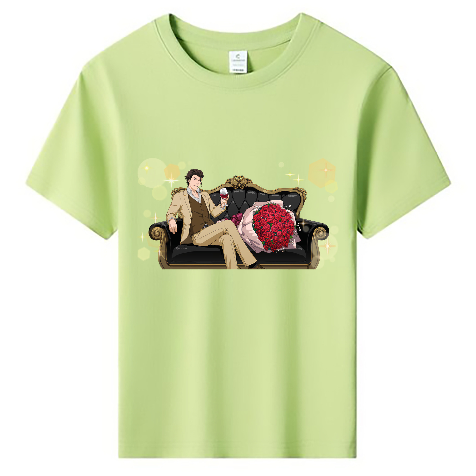 （画像用） ブリーチ 藍染 惣右介（あいぜん そうすけ） BLEACH Aizen Sousuke 綿100％キッズTシャツ（フロントプリント）